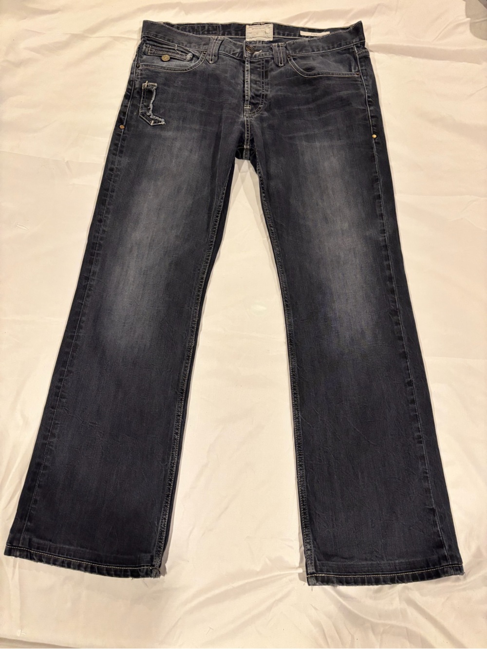 Taverniti So Jeans Mens 36 Bootcut Y2K Jeans Dark Wash